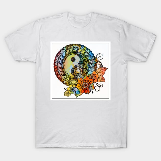 Yin Yang Mandala T-Shirt by MGphotoart